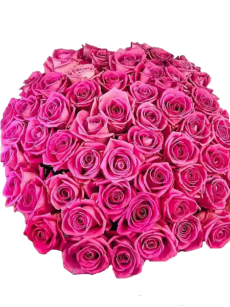 100 розовых роз Адель