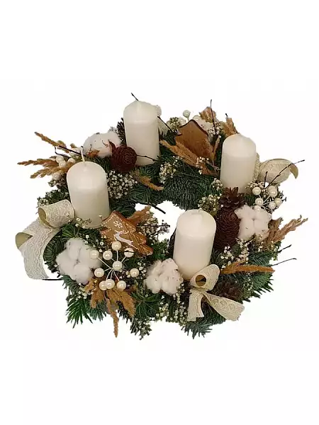 Advent snow wreath M