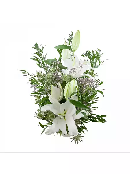Funeral White Lily bouquet