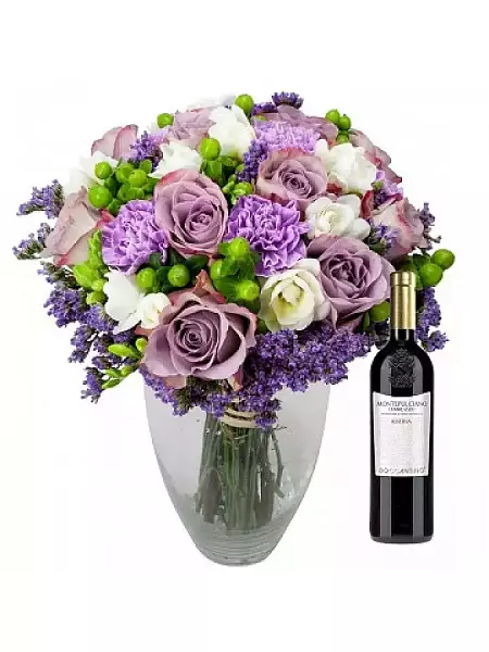Bouquet Romantic Arms with Wine