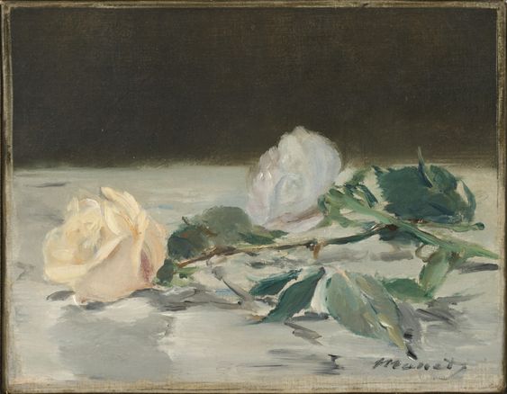 Édouard Manet dve ruze na ubrusu