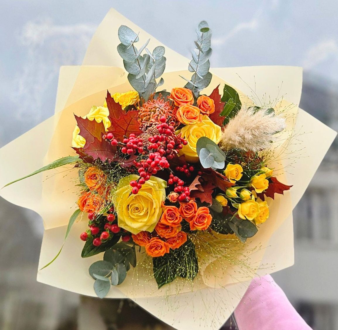 Kytice Polární záře ruka