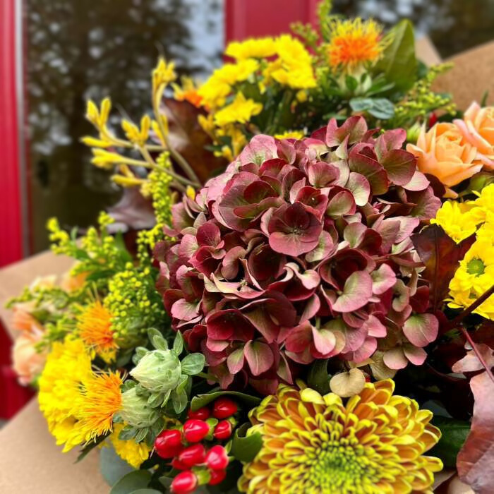 obrázek kytice z Hortenzií