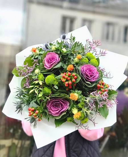 Bouquet of purple cabbage