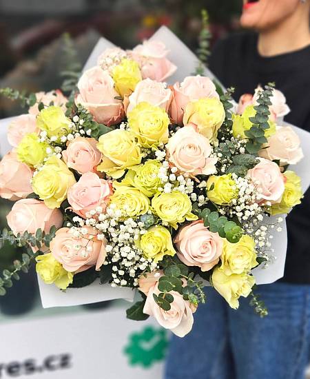 Kytice růží Crema