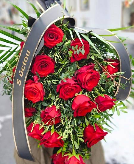 Funeral rose bouquet