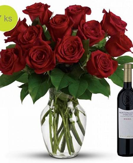 Růže Red Naomi s červeným vínem