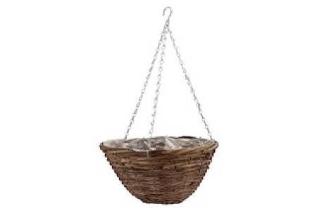 Hanging rattan plant pot cover